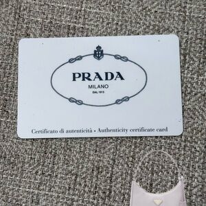 Prada ReEdition 2005 Authenticity Certificate Card 1ne204 Alabastro Pink
